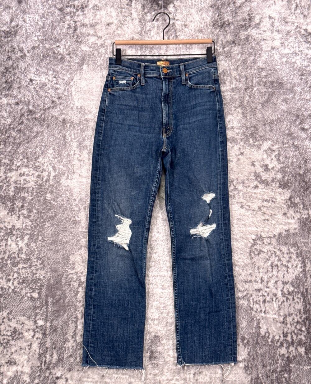Mother Jeans 27 Womens High Waisted Rider Ankle Fray